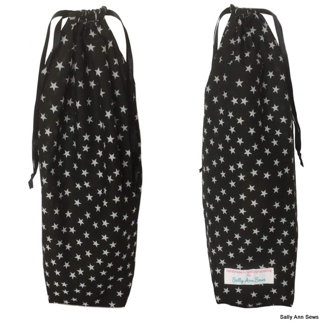 Bottle bag black stars