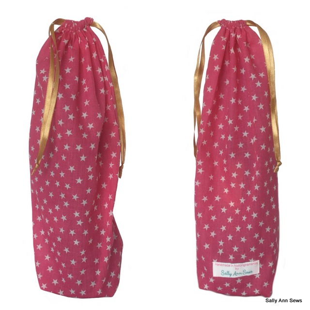 Bottle bag pink stars