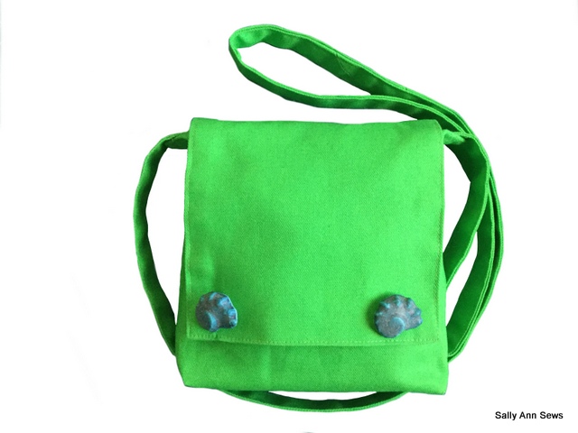 Bright Green Messenger Bag