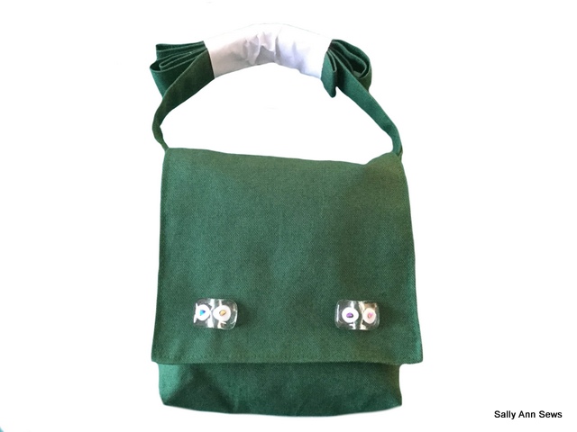 Green messenger bag