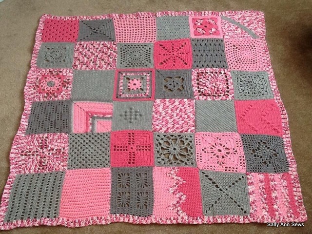 Pink crochet blanket