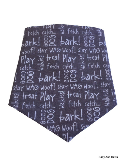 dog bandana words front